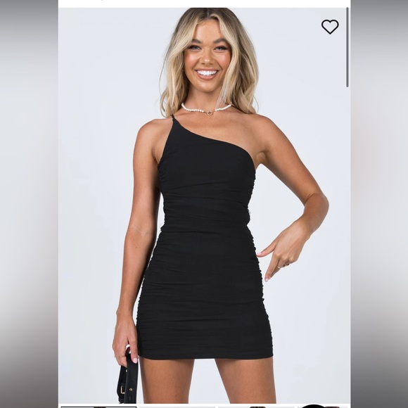 Princess Polly JOCASTA MINI DRESS BLACK LOW IMPACT (4 US) - Picture 1 of 2